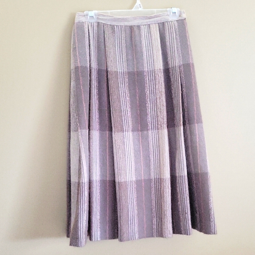 Madawaska Weaver Vintage Hand Woven Striped Skirt